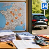 Les primes d'assurance auto varient fortement selon le département, le sommet dépasse 900 €