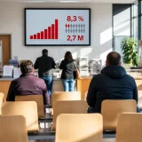 Le chômage remonte à 8,3 % au 2e trimestre, son niveau le plus élevé depuis 2020