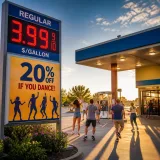 20 % de remise à la pompe contre quelques pas de danse : une station américaine face aux prix élevés