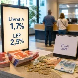 Le taux du Livret A relevé à 1,7 % au 1er août, le LEP maintenu à 2,5 %