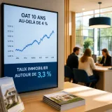 Crédit immobilier : l’OAT > 4 % mais les banques maintiennent des taux proches de 3,3 %