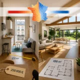 Avec 250 000 € en France, on achète en moyenne 95 m², mais l'écart territorial atteint 8 fois plus