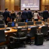 Plusieurs délégations européennes quittent une réunion du FMI lors de la prise de parole du ministre russe