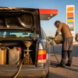 Face aux prix du diesel à 2,25 €/L, des conducteurs remplissent leur réservoir à l'huile de friture