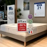 Matelas Bultex à -50 % jusqu’au 21 juillet : 377,50 € le 80×190, fabrication française