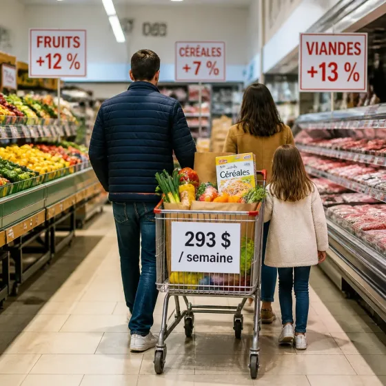 Une épicerie équilibrée coûte désormais 293 $ par semaine pour une famille de quatre à Montréal