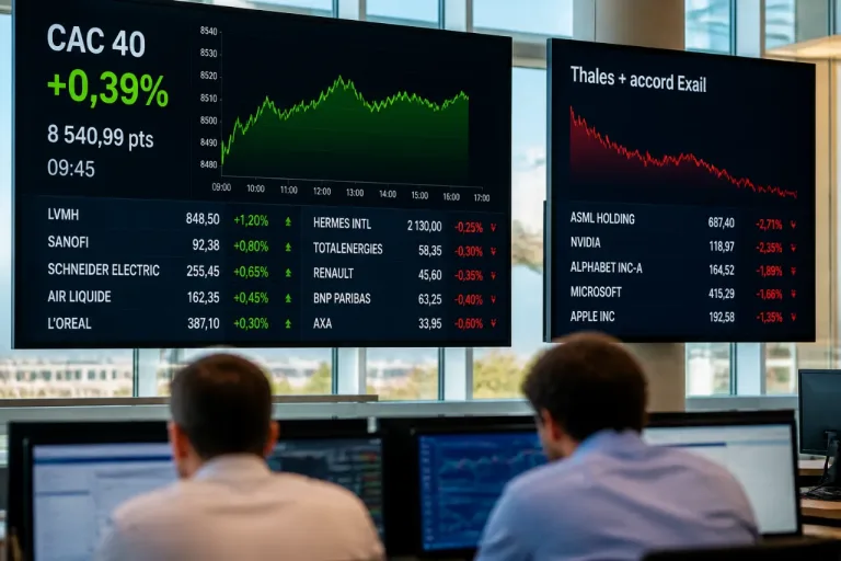 Paris ouvre en légère hausse, le CAC 40 porté mais la tech reste sous tension