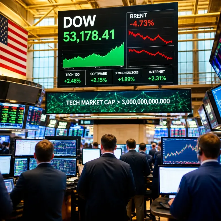 Wall Street bondit : le Dow atteint un nouveau sommet, l’énergie chute et les techs dynamisent le marché
