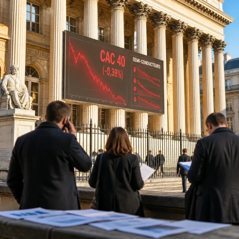 CAC 40 en recul : les semi‑conducteurs sous pression, la hausse liée à l'IA mise en question