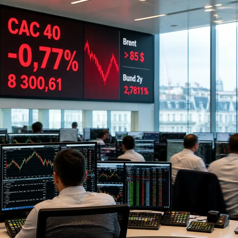 Les Bourses européennes replongent, le CAC 40 cède près de 0,8% sur fond de tensions au M.-O.
