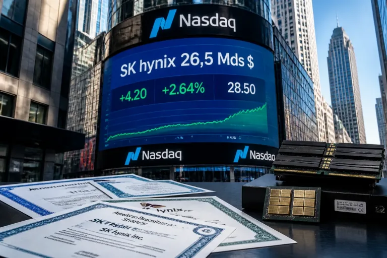 SK hynix lève 26,5 milliards $ lors de son entrée sur le Nasdaq, portée par l'essor de l'IA