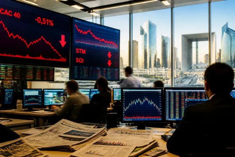 Le CAC 40 recule, les semi‑conducteurs français lourdement sanctionnés après la déconvenue Samsung