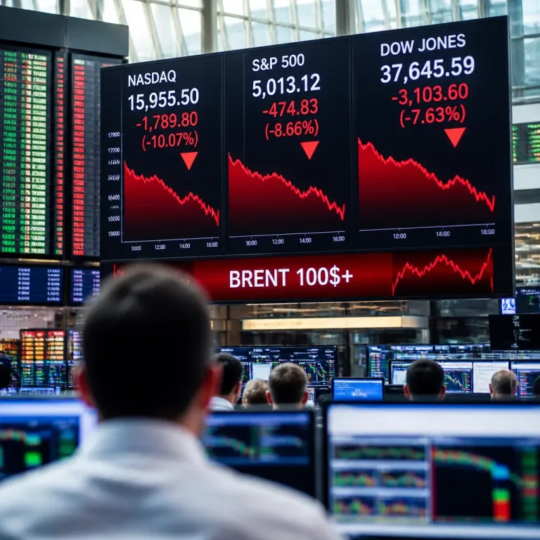 Wall Street recule : tech en repli, pétrole au‑dessus de 100$ et nervosité des marchés