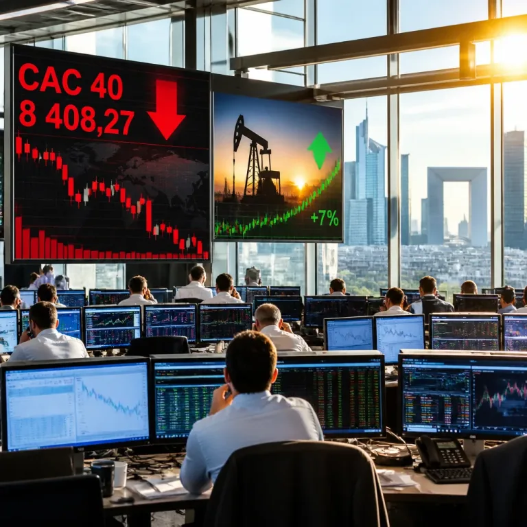 Le CAC 40 recule à 8 408 pts, la tension au Moyen‑Orient et la chute des valeurs tech pèsent
