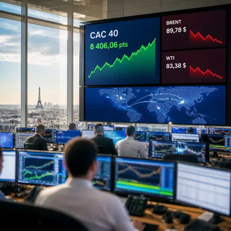Le CAC 40 progresse, stimulé par la chute du pétrole et la décrue des tensions au Moyen-Orient