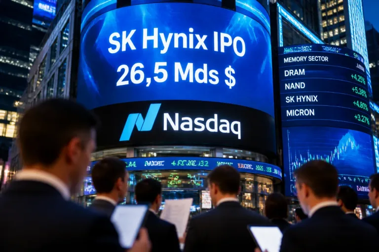 SK Hynix lève 26,5 milliards de dollars lors d'une introduction record sur le Nasdaq