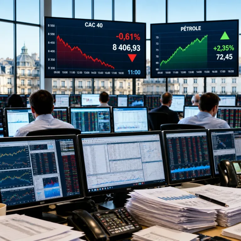Le CAC 40 recule après une ouverture positive, sous l'effet d'une remontée du pétrole et de résultats contrastés