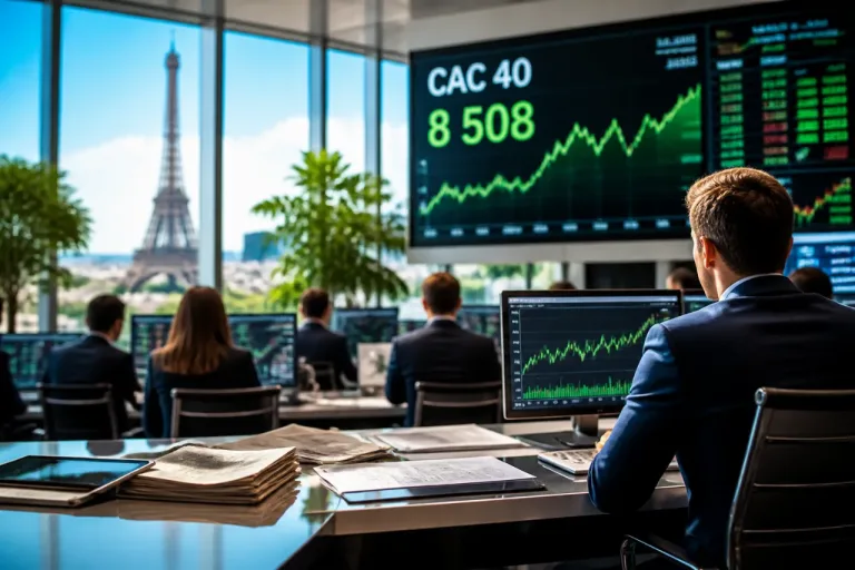 Le CAC 40 repasse au‑dessus de 8 500 points, stimulé par un rapport d’emploi américain plus faible