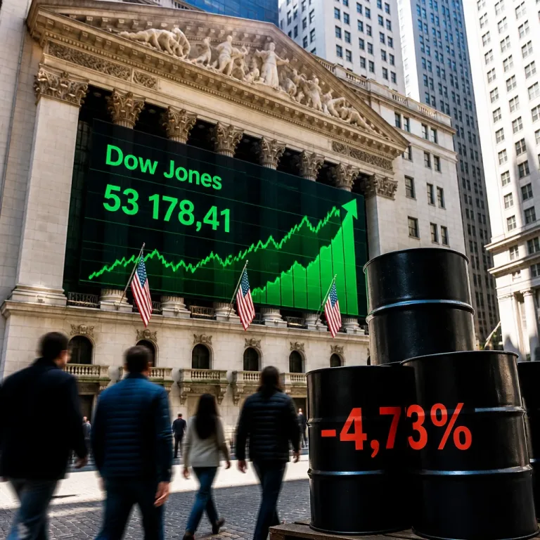 Wall Street en forte hausse, le Dow atteint un nouveau sommet porté par la chute du pétrole