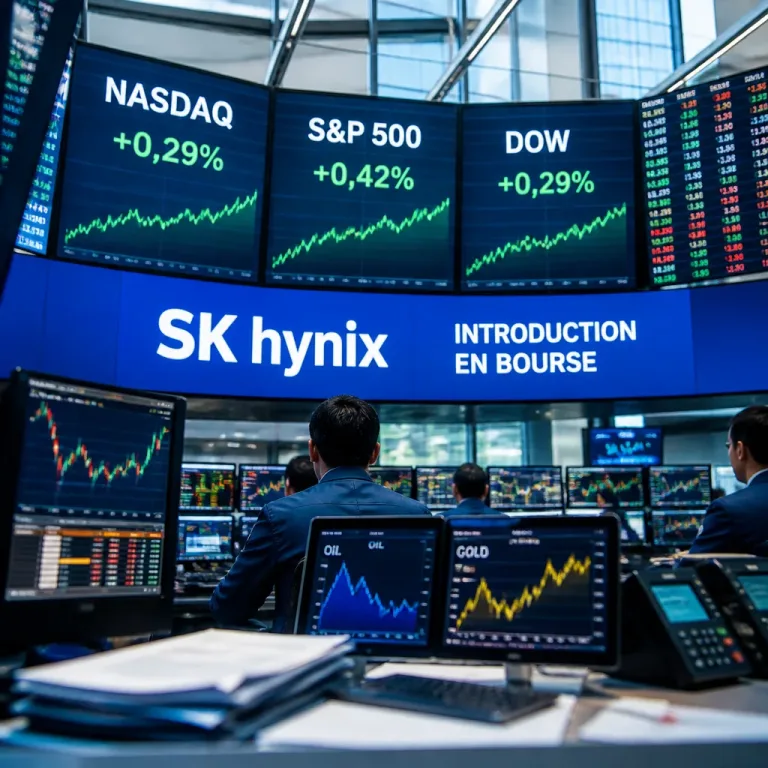 Wall Street termine en hausse, SK hynix dynamise le marché technologique