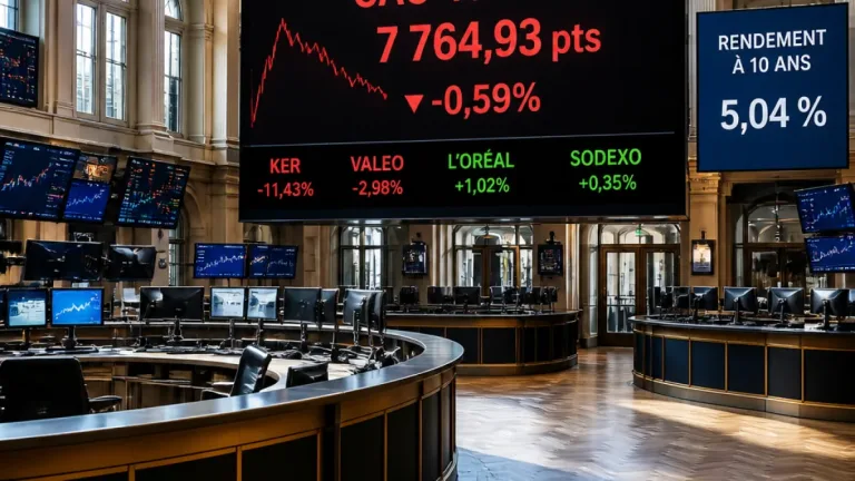 Le CAC 40 recule avant la décision de Moody's, Kering et Valeo plombent la séance