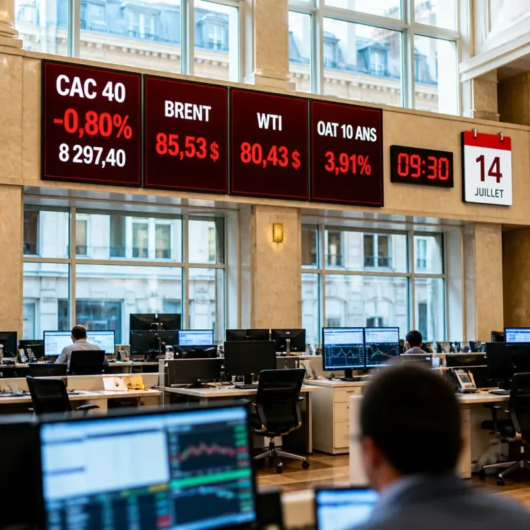 Le CAC 40 recule à l'ouverture, poussé par la flambée du pétrole et les tensions au Moyen-Orient