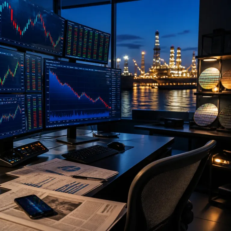 Wall Street hésite : pétrole en forte baisse, mais la rumeur d'EUV chinoises fait chuter les puces