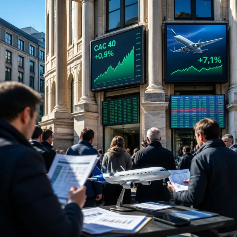 Le CAC 40 progresse, porté par Airbus et un rebond des valeurs technologiques