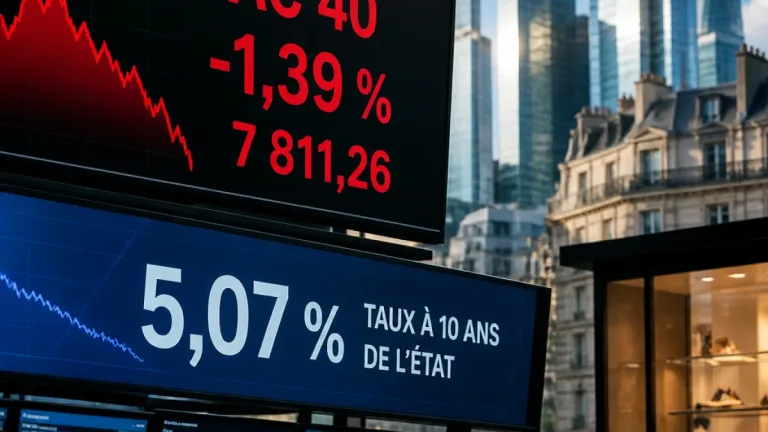 Le rendement de la dette française franchit 5 % : le CAC 40 recule, le luxe sous pression