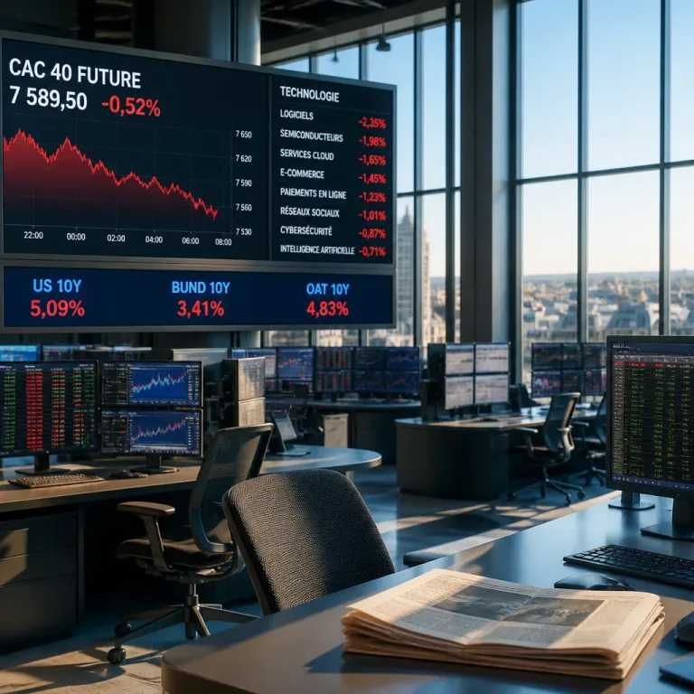 Le CAC 40 attendu en retrait après la secousse des valeurs tech à Wall Street