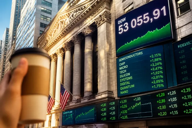 Wall Street rallie les semi-conducteurs, le Dow franchit pour la première fois 53.000 points