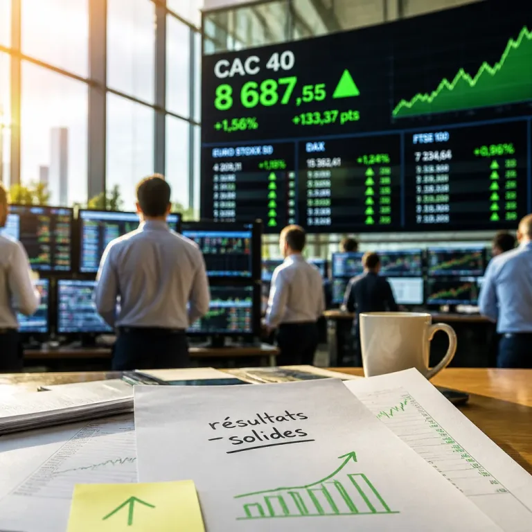 Les Bourses européennes progressent, le CAC 40 porté par le rebond américain et des résultats solides