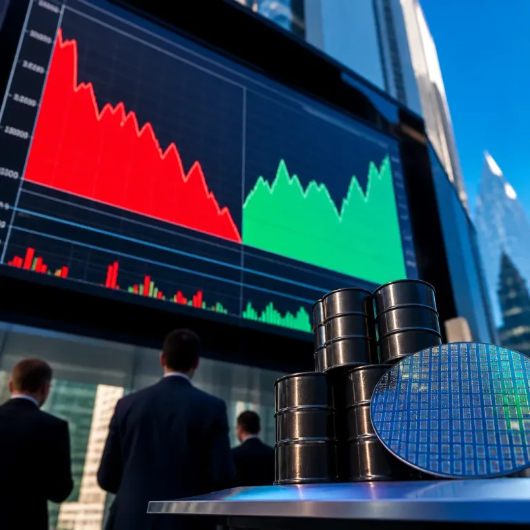 Wall Street hésite : pétrole en repli mais les semi‑conducteurs plombent le rebond
