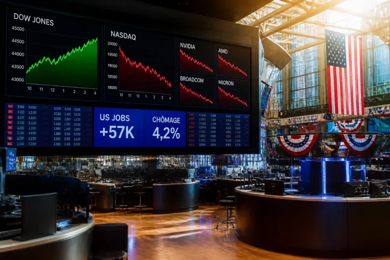 Le Dow Jones signe un record, le Nasdaq recule: l’emploi américain change la donne