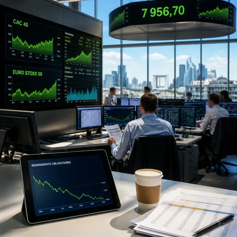 Le CAC 40 progresse, l'Europe tire profit de la détente des taux malgré les risques persistants