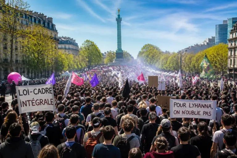 Des milliers de Français mobilisés après l'affaire Lyhanna, les organisateurs parlent d'une manifestation historique
