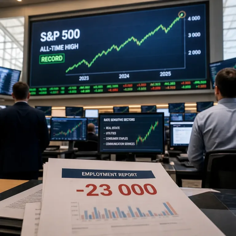 S&P 500 à un record après des chiffres de l'emploi US décevants qui réduisent le risque d'un durcissement de la Fed