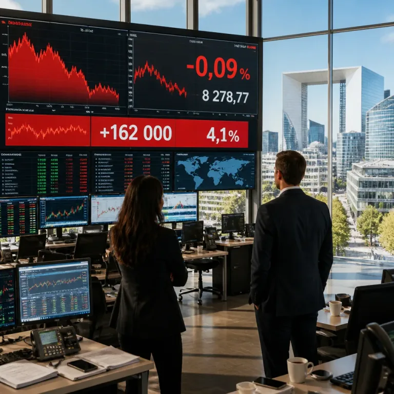 La Bourse de Paris pénalisée par la brillante surprise de l'emploi américain, le CAC 40 cède 0,09%