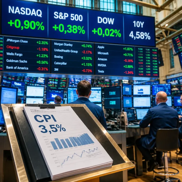 Wall Street : l'inflation ralentit, le Nasdaq progresse tandis que les banques tirent la séance