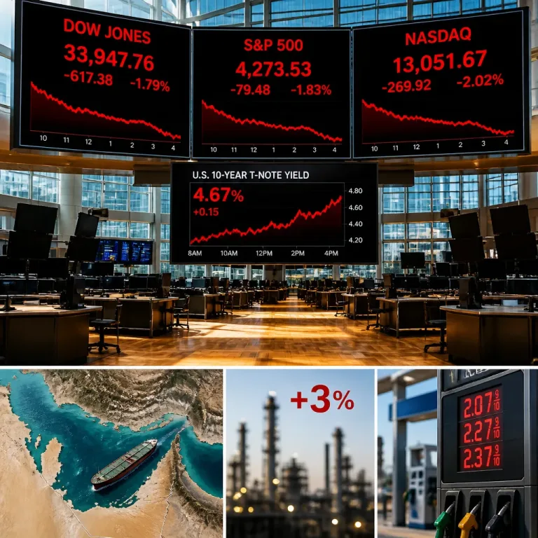 Wall Street recule, le pétrole et les taux montent après les tensions au Moyen-Orient