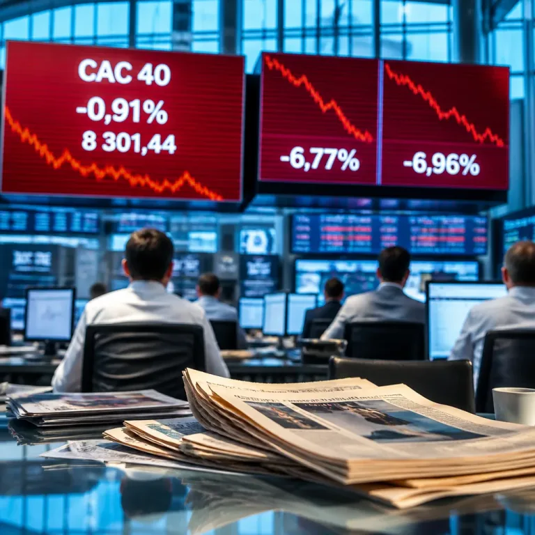 Le CAC 40 recule sous la pression des semi‑conducteurs, STMicroelectronics en tête des replis
