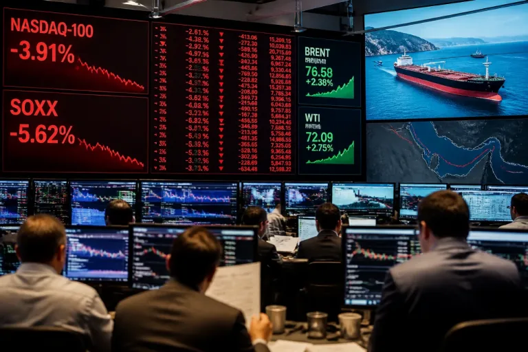 Wall Street recule : semi-conducteurs en forte baisse et pétrole en nette hausse pèsent sur les indices