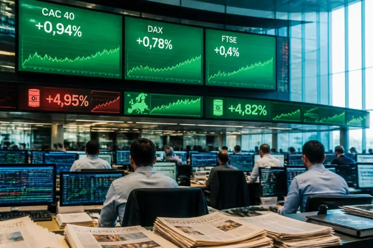 Les Bourses européennes tentent un rebond alors que la crise au Moyen‑Orient ravive les cours du pétrole