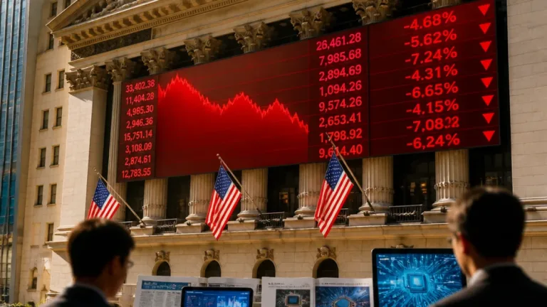Wall Street recule : technologie sous pression après les comptes et les doutes sur l'IA