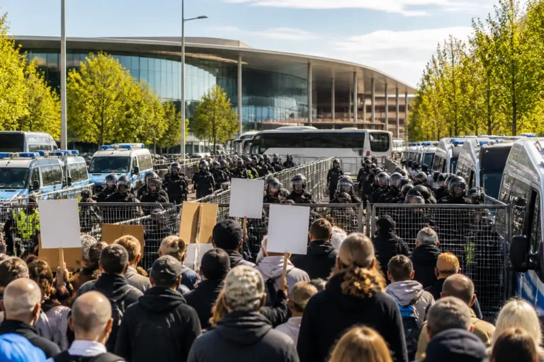 À Erfurt, des milliers de manifestants tentent de bloquer le congrès de l’AfD, qui s’ouvre malgré tout