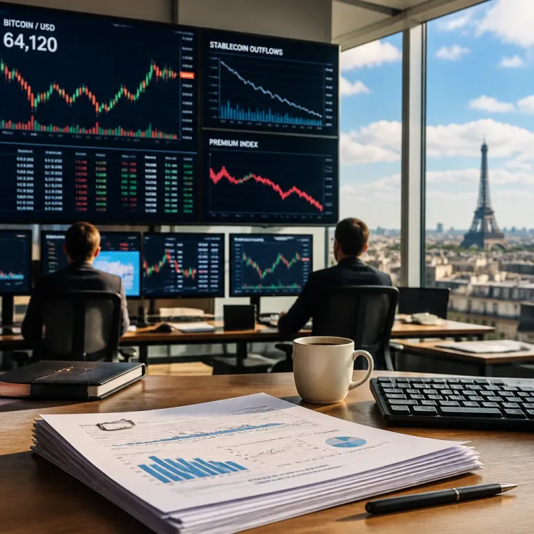 Bitcoin plafonne à 64 000 $ : signaux on‑chain pointant vers un essoufflement de la reprise