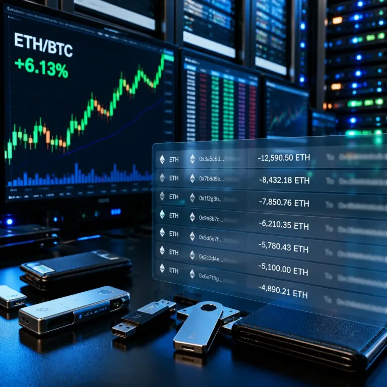 Des wallets inconnus retirent 50 000 ETH des exchanges tandis que l'ETH gagne face au BTC