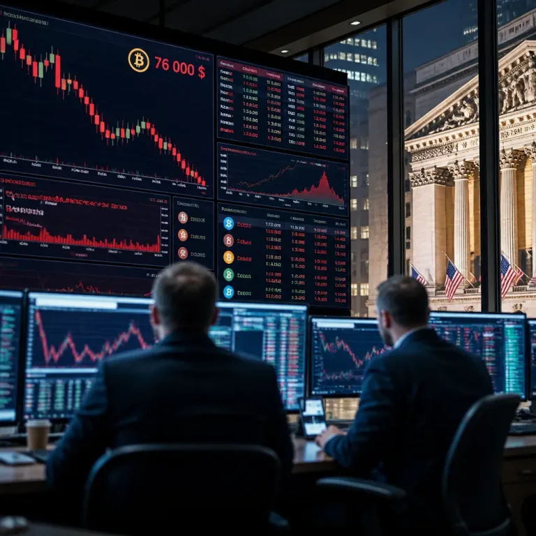 Le Bitcoin recule autour de 76 000 $ après la hausse de la Fed et l'échec du CLARITY Act