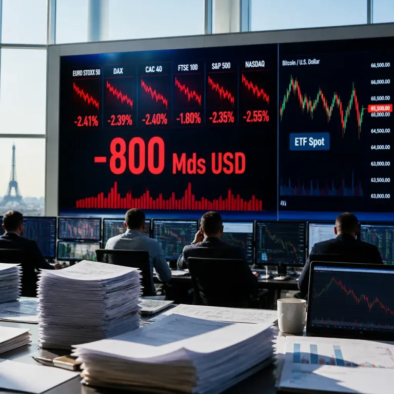 Bitcoin tient face à une purge de 800 milliards sur les marchés actions — quelles conséquences ?