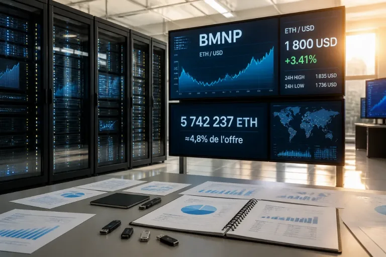 Bitmine détient 4,8 % de l'offre d'Ethereum et affiche 11,1 milliards de dollars d'actifs